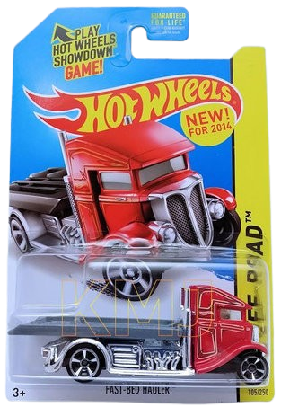 Hot Wheels 2014 - Collector # 105/250 - HW Off-Road / Stunt Circuit / New Models - Fast-Bed Hauler - Red - USA Card