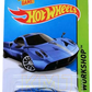 Hot Wheels 2014 - Collector # 198/250 - HW Workshop / HW All Stars - Pagani Huayra - Blue - USA Card