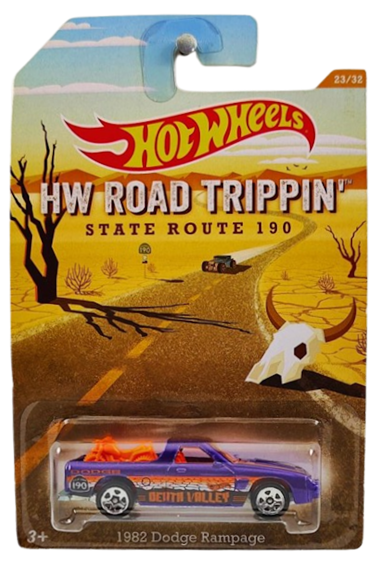 Hot Wheels 2014 - Theme / HW Road Trippin' / State Route 190 # 23/32 - 1982 Dodge Rampage - Purple / Death Valley - Walmart Exclusive