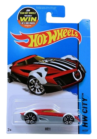 Hot Wheels 2015 - Collector # 066/250 - HW City / All Stars - MR11 - Red - TRAP5 Wheels - USA 'WIN' Card