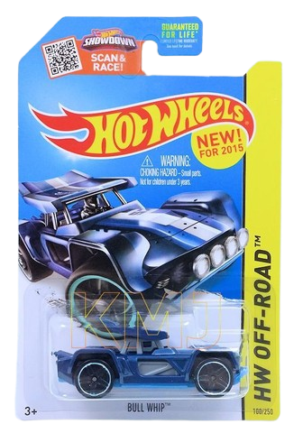 Hot Wheels 2015 - Collector # 100/250 - HW Off-Road / Hot Wheels Test Facility / New Models - Bull Whip - Blue - USA 'Showdown' Card