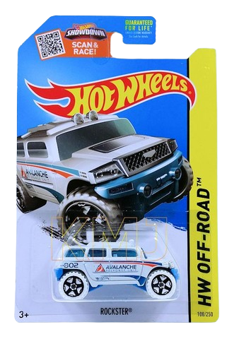 Hot Wheels 2015 - Collector # 108/250 - HW Off-Road / Ice Mountain - Rockster - White - USA 'Showdown' Card