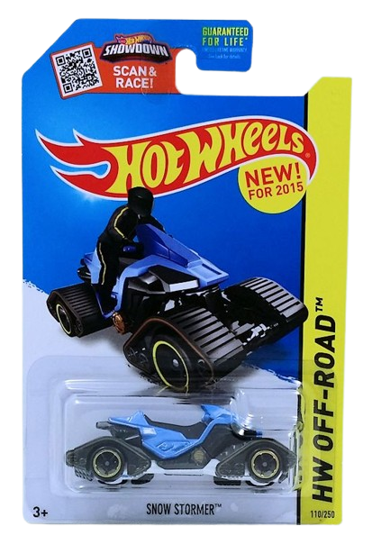 Hot Wheels 2015 - Collector # 110/250 - HW Off-Road / Ice Mountain / New Models - Snow Stormer - Blue - USA 'Showdown' Card