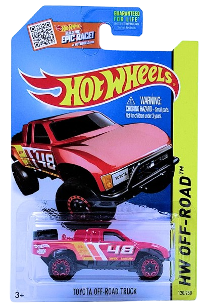 Hot Wheels 2015 - Collector # 120/250 - HW Off-Road / HW Hot Trucks - Toyota Off-Road Truck - Red - USA 'Epic Race' Card