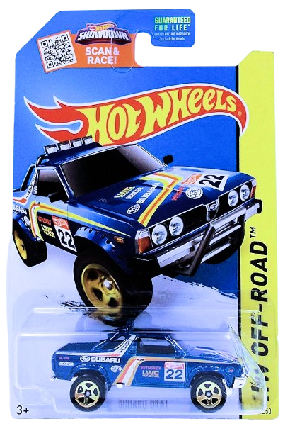 Hot Wheels 2015 - Collector # 123/250 - HW Off-Road / HW Hot Trucks - Subaru BRAT - Blue / #22 - USA 'Showdown' Card