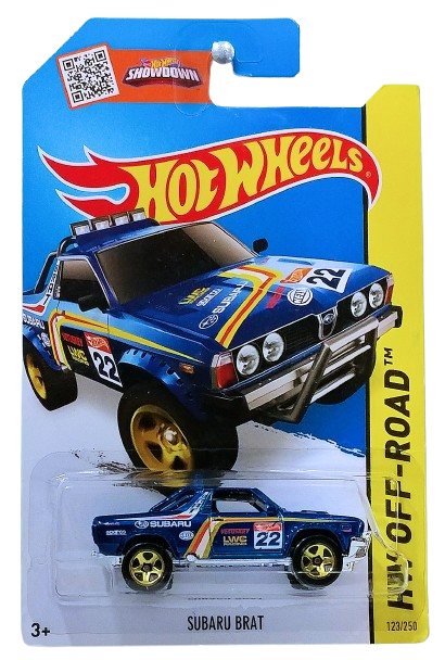 Hot Wheels 2015 - Collector # 123/250 - HW Off-Road / HW Hot Trucks - Subaru BRAT - Blue / #22 - International 'Showdown' Card