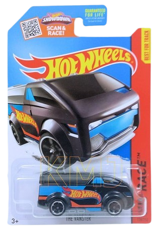 Hot Wheels 2015 - Collector # 128/250 - HW Race / HW Race Team - Vanster - Black - USA 'Showdown' Card