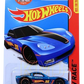 Hot Wheels 2015 - Collector # 131/250 - HW Race / HW Race Team - C6 Corvette - Blue  Metalflake - USA 'WIN' Card