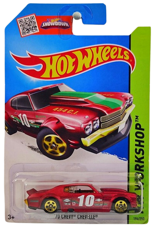 Hot Wheels 2015 - Collector # 194/250 - HW Workshop / Speed Team - '70 Chevy Chevelle - Anodized Dark Red - IC