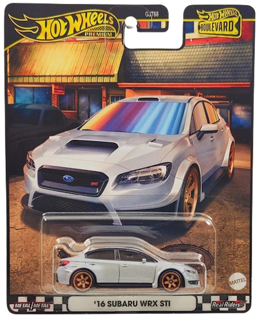 Hot Wheels 2024 - Premium / Boulevard - '16 Subaru WRX STI - Silver - Metal/Metal & Real Riders - Walmart Exclusive