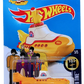 Hot Wheels 2016 - Collector # 225/250 - HW Screen Time 5/5 - New Models - The Beatles Yellow Submarine - Yellow - International 'Beatles' Card