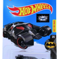 Hot Wheels 2016 - Collector # 228/250 - Batman 3/5 - The Dark Knight Batmobile - Glossy Black - Red Windshield - USA 'Showdown - Batman' Card