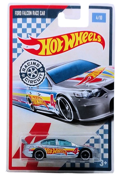 Hot Wheels 2017 - Theme / Racing Circuit 04/10 - Ford Falcon Race Car - Metalflake Silver - Walmart Exclusive - MPN DWC54