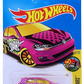 Hot Wheels 2017 - Collector # 111/365 - HW Art Cars 6/10 - Volkswagen Golf Mk7 - Pink - PR5 Wheels - IC