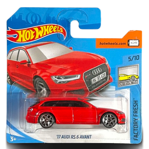 Hot Wheels 2018 - Collector # 271/365 - Factory Fresh 5/10 - '17 Audi RS 6 Avant - Red - Y5 Wheels - SC