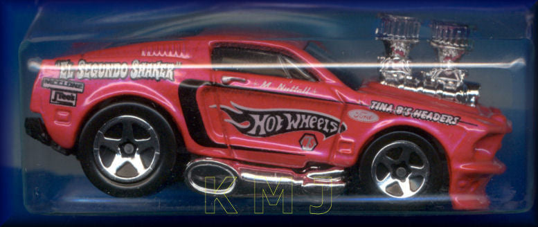 Hot Wheels 2006 - Collector # 128/223 - 1968 Mustang (Tooned) - Pearl Deep Pink missing 'Tam's Cams' on Front Fender - USA