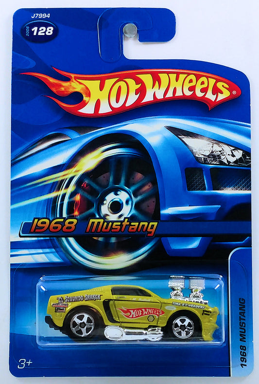 Hot Wheels 2006 - Collector # 128/223 - 1968 Mustang ('Tooned) - Metallic Lime Green - 5 Spokes