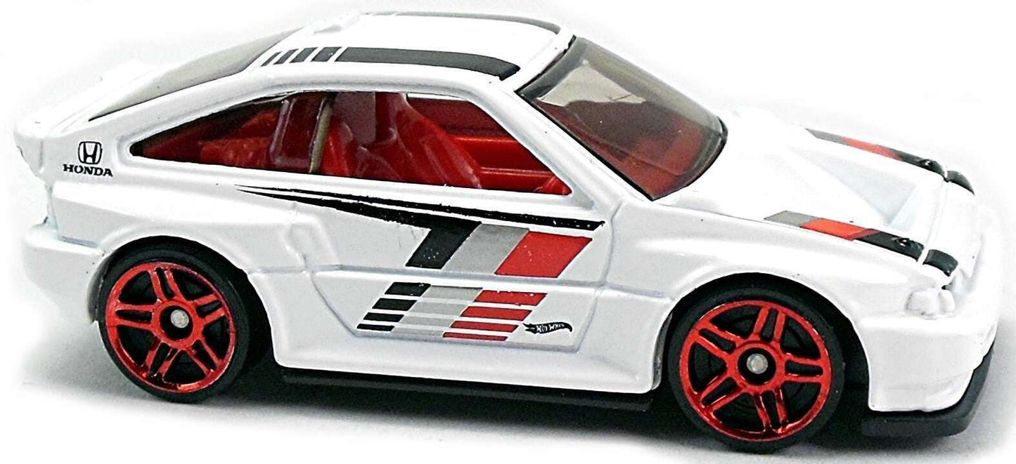 Hot Wheels 2016 - Collectors 085/250 - Night Burnerz 5/10 - 1985 Honda CR-X - White - USA Card