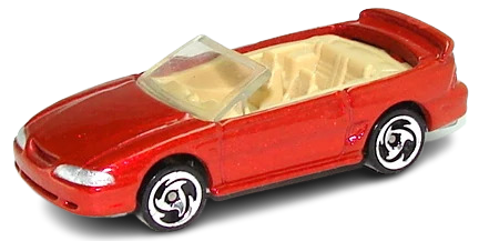 Hot Wheels 1996 - Collector # 378 - First Editions 1/12 - 1996 Mustang GT - Red - SB Wheels - Coolest to Collect / USA