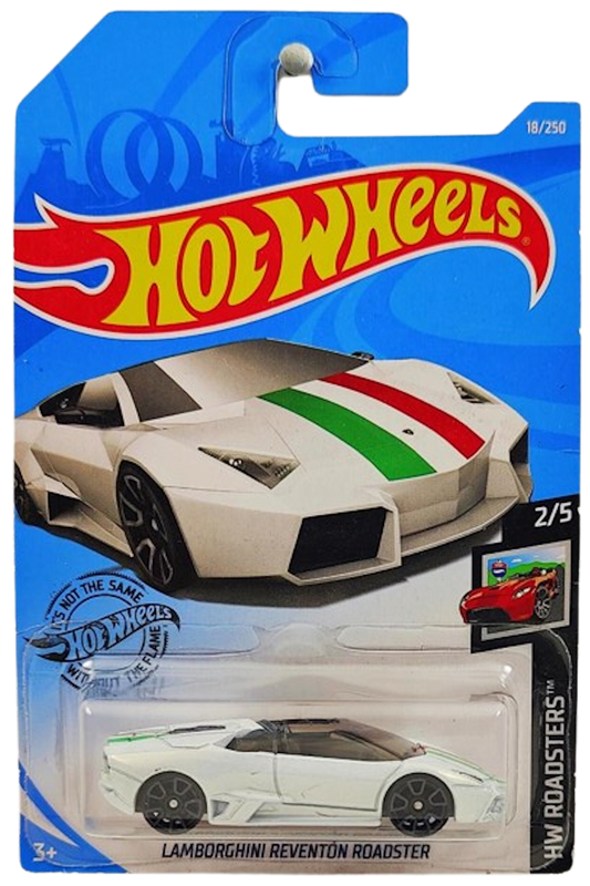 Hot Wheels 2019 - Collector # 018/250 - HW Roadsters 2/5 - Lamborghini Reventon Roadster - White - IC