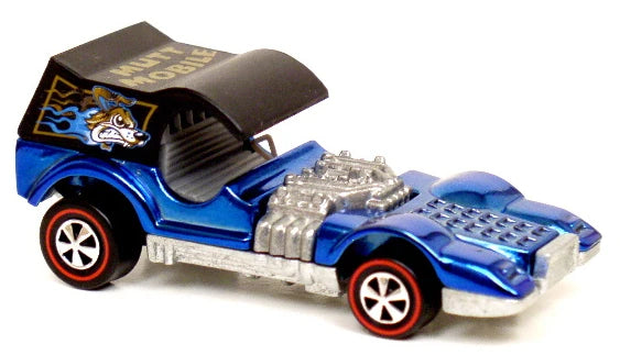 Hot Wheels 2002 - HWC / RLC Exclusive - Series 1 Collector # 008 - Mutt Mobile - Spectraflame Blue - Metal/Metal - Redlines - Limited to 10,000 - Kar Keeper