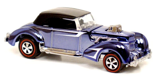 Hot Wheels 2005 - HWC / RLC - Series 4 Neo-Classics 4/6 - Classic Cord - Spectrflame Steel Blue - Metal/Metal - Neo-Classic Redlines - Limited to 11,000 - Kar Keeper