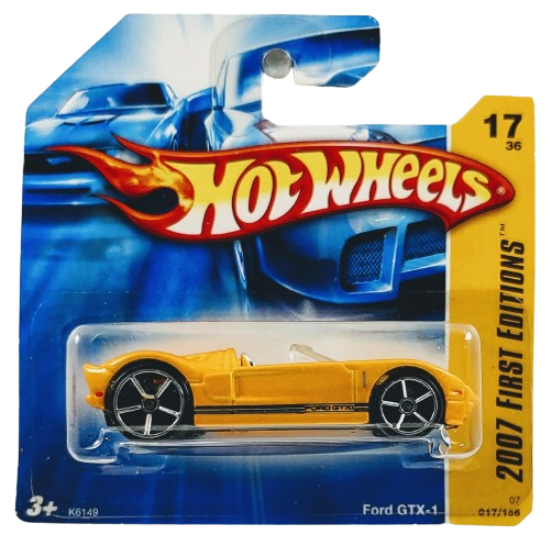 Hot Wheels 2007 - Collector # 017/156 - First Editions 17/36 - Ford GTX-1 - Yellow - OH5SP Wheels - International Short Card