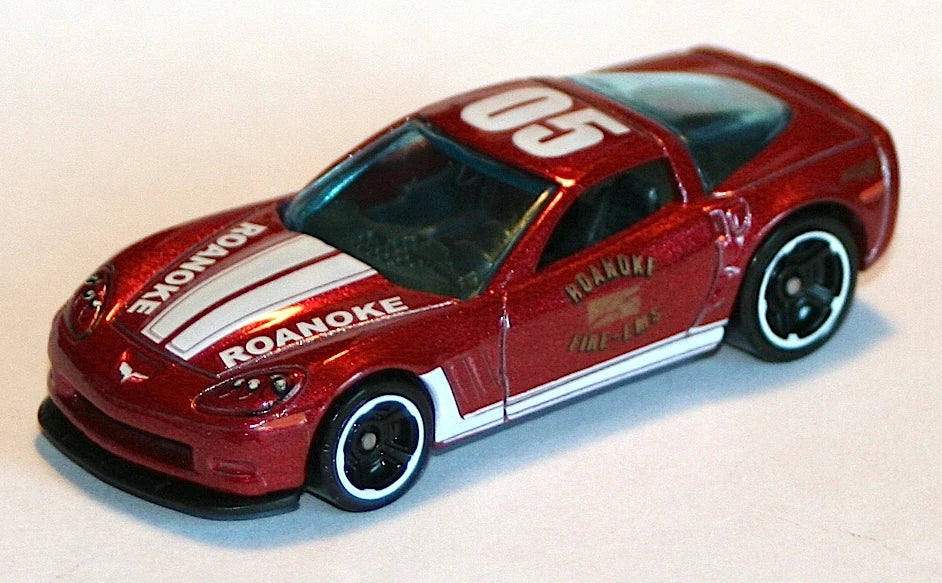 Hot Wheels 2012 - Collector # 162/247 - HW Main Street 2/10 - '11 Corvette Grand Sport - Red / 'Roanoke Fire EMS' - USA