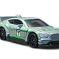 Hot Wheels 2023 - Collector # 044/250 - HW Modified 3/5 - 2018 Bentley Continental GT3 - Grey - Green Stripes / Hot Wheels "7" Graphics - USA