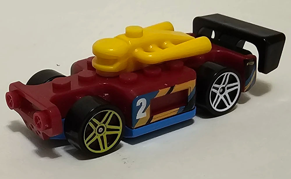 Hot Wheels 2023 - Collector # 128/250 - Brick Rides 05/05 - Bricking Speed - Red - USA