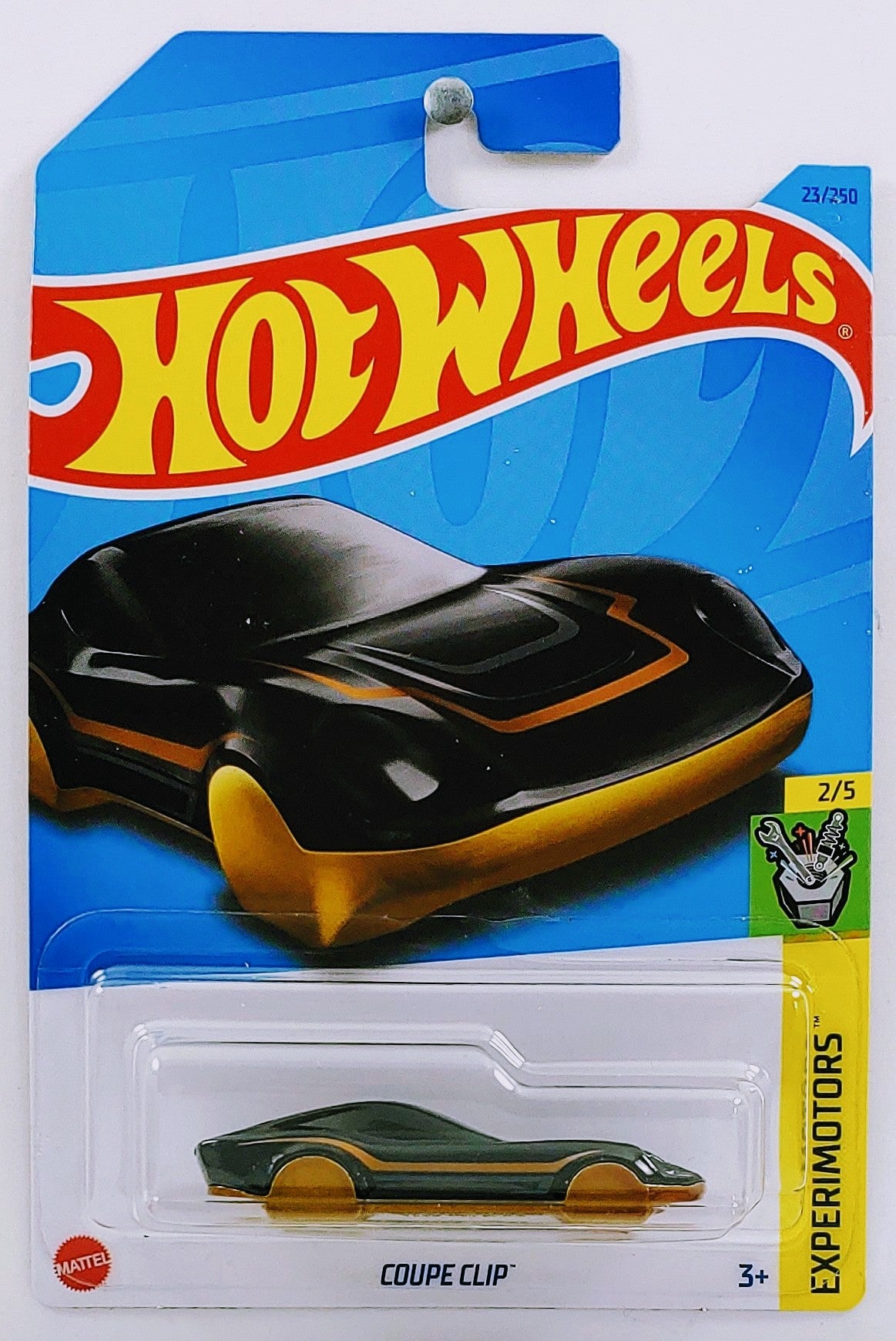 Hot Wheels 2023 - Collector # 023/250 - Experimotors 2/5 - Coupe Clip - Black & Gold - IC