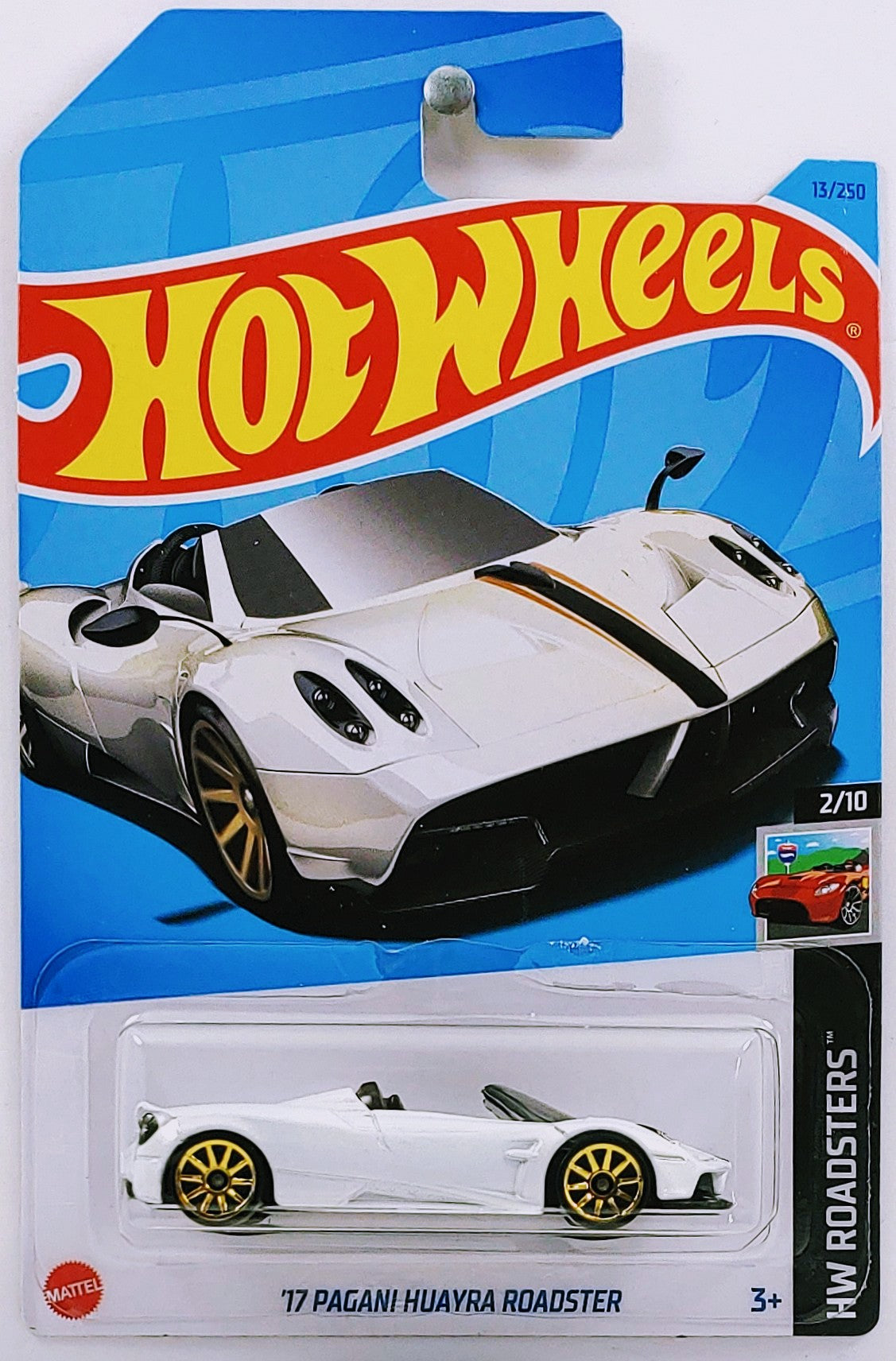 Hot Wheels 2023 - Collector # 013/250 - HW Roadsters 2/10 - '17 Pagani Huayra Roadster - White - IC