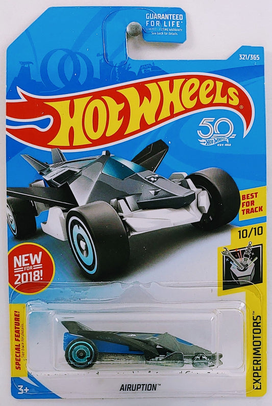 Hot Wheels 2018 - Collector # 321/365 - Experimotors 10/10 - New Models - Airuption - Gray - USA - ERROR NO FRONT WHEELS