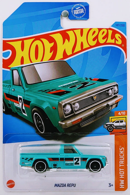 Hot Wheels 2023 - Collector # 147/250 - HW Hot Trucks 4/10 - Mazda REPU - Turquoise - USA