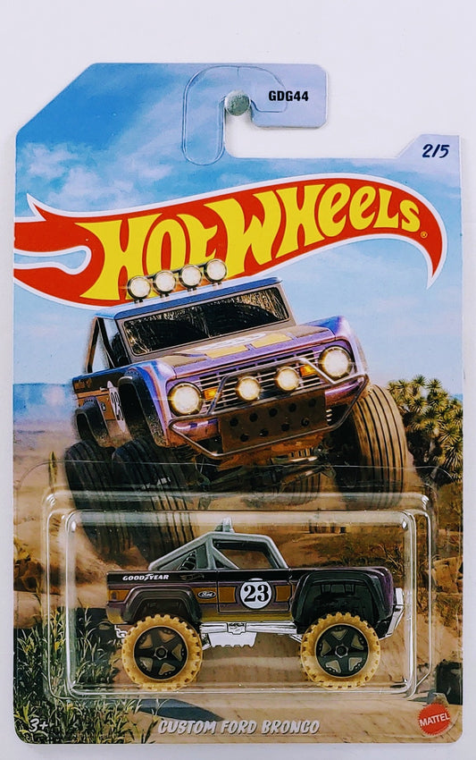 Hot Wheels 2023 - Theme / Mud Runners 2/5 - Custom Ford Bronco - Lavender - Walmart Exclusive