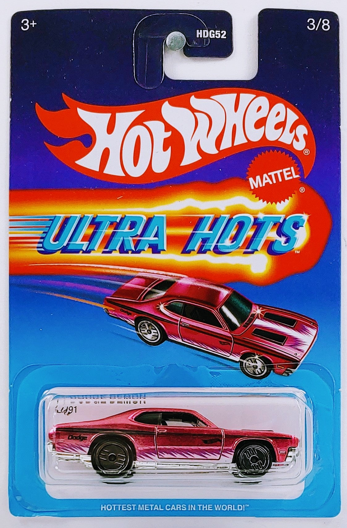 Hot Wheels 2023 - Ultra Hots 3/8 - '71 Dodge Demon - Spectraflame Pink - Target Exclusive