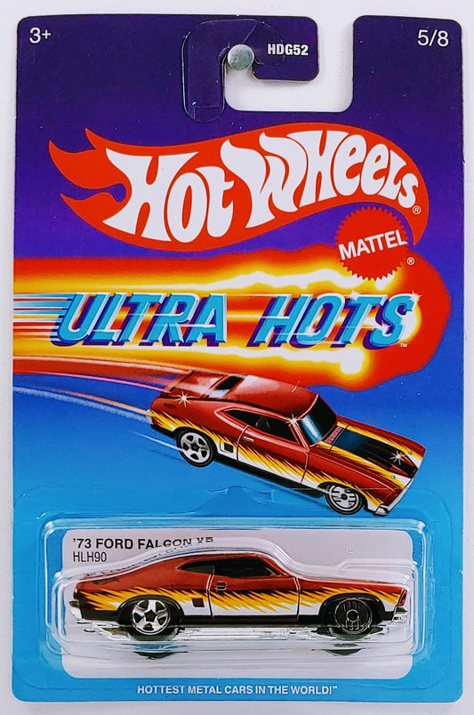 Hot Wheels 2023 - Ultra Hots 5/8 - '73 Ford Falcon XB - Spectraflame Red & Flames - Target Exclusive