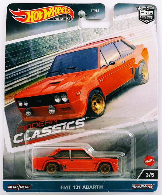 Hot Wheels 2023 - Premium / Car Culture / Modern Classics 3/5 - Fiat 131 Abarth - Red - Metal/Metal & Real Riders