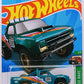 Hot Wheels 2024 - Colletor # 038/250 - HW Reverse Rake 1/5 - '87 Dodge D100 - Teal - USA Card