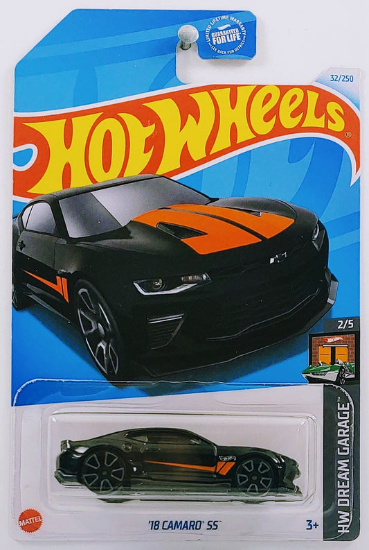 Hot Wheels 2024 - Collector # 032/250 - HW Dream Garage 2/5 - '18 Camaro SS - Black - USA Card