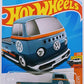 Hot Wheels 2024 - Collector # 047/254 - HW Hot Trucks 1/10 - Volkswagen T2 Pickup - Matte Steel Blue - USA Card