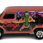 Hot Wheels 2020 - Premium / Pop Culture / Rick and Morty [adult swim] # 2/5 - Ford Transit Super Van - Metallic Orange / Rick and Morty Pickle Rick - Metal/Metal & Real Riders