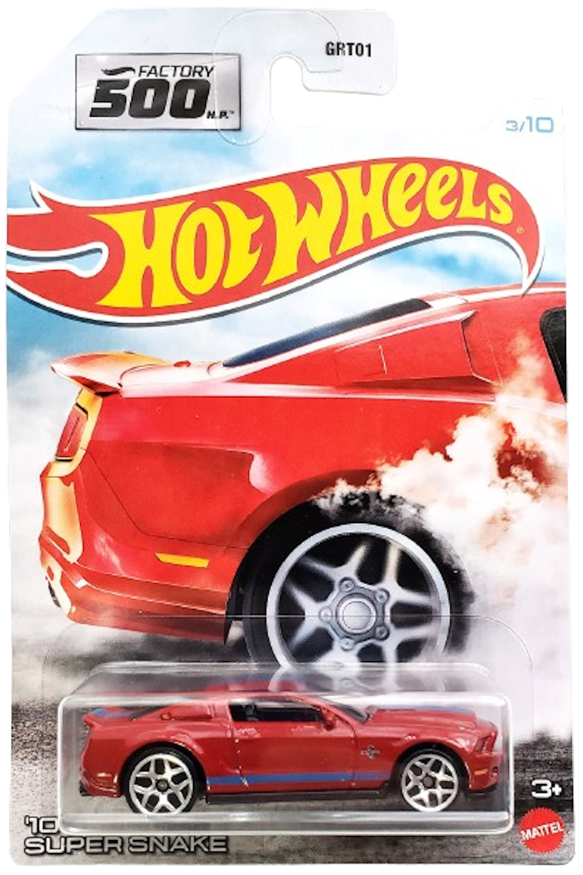 Hot Wheels 2021 - Theme / Factory 500 H.P. # 3/10 - '10 Shelby GT500 Super Snake - Red - Walmart Exclusive