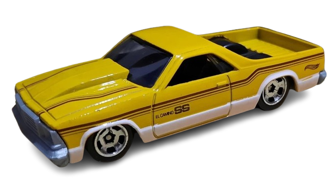 Hot Wheels 2023 - Collector # 026/250 - HW: The '80s 03/10 - '80 El Camino - Yellow - General Dollar Exclusive - USA Card