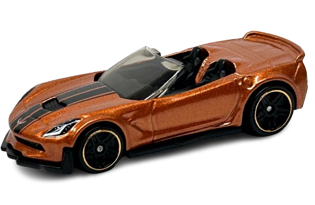 Hot Wheels 2023 - Collector # 034/250 - HW Roadsters 04/10 - Corvette C7 Z06 Convertible - Metalflake Copper - USA