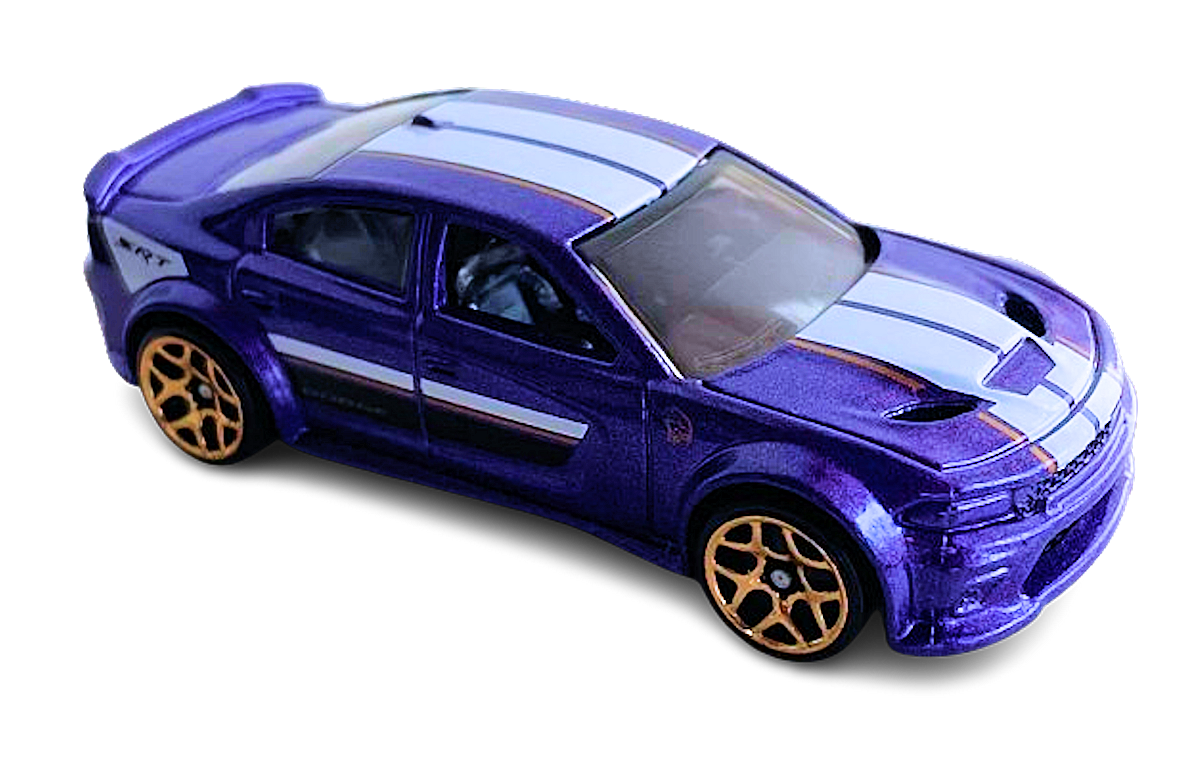 Hot Wheels 2023 - Collector # 231/250 - Then And Now 07/10 - '20 Dodge Charger Hellcat - Metalflake Purple - USA