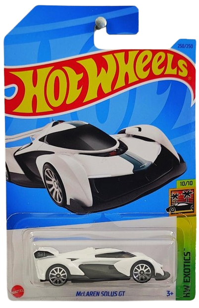 Hot Wheels 2023 - Collector # 250/250 - HW Exotics 10/10 - New Models - McLaren Solus GT - White - IC