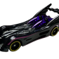 Hot Wheels 2023 - Theme / Mix 1 / Batman Series 01/20 / Batman  - Batmobile - Black - Purple Pinstripes & Windows - OH5Sp Wheels - DC Comics Card