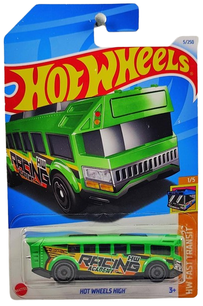 Hot Wheels 2024 - Collector # 005/250 - HW Fast Transit 01/05 - Hot Wheels High - Green - 'HW Racing Academy' - IC