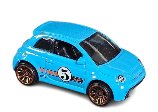 Hot Wheels 2024 - Collector # 022/250 - Compact Kings 02/05 - Fiat 500e - Blue / #5 - USA